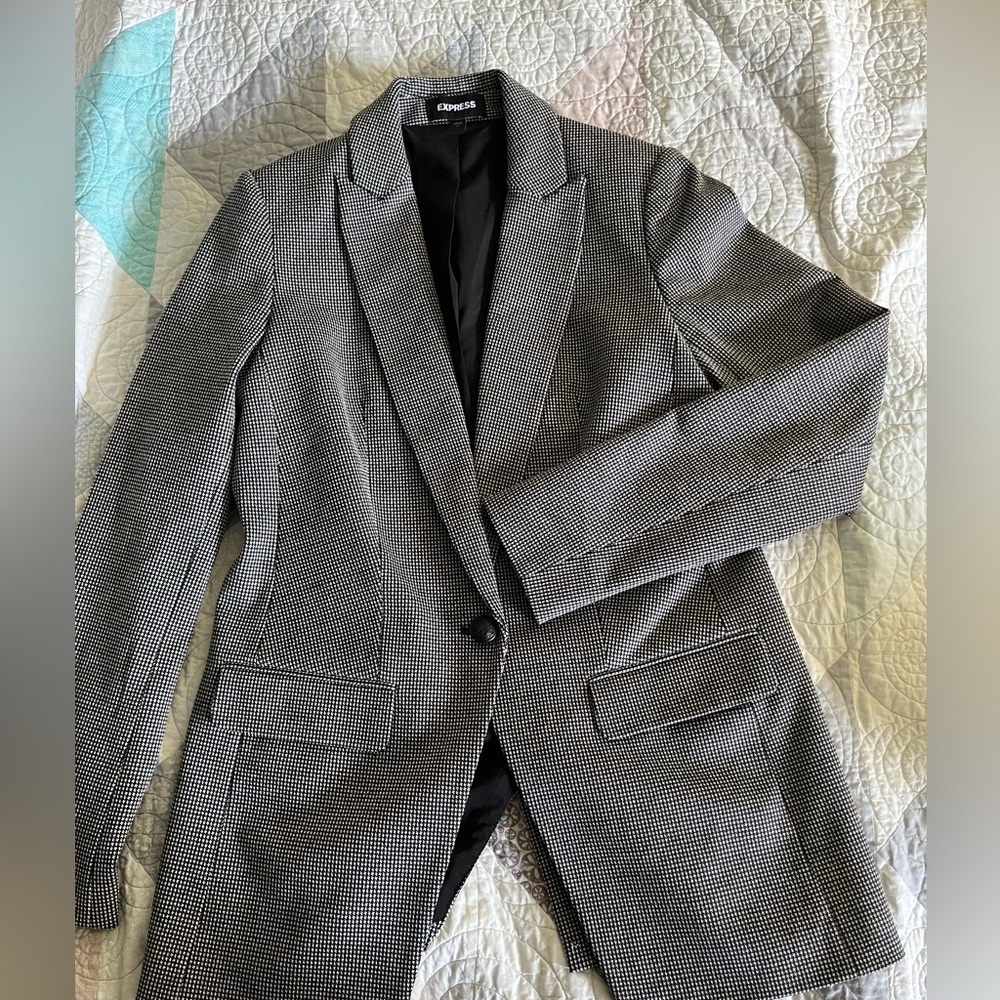 Express houndstooth blazer